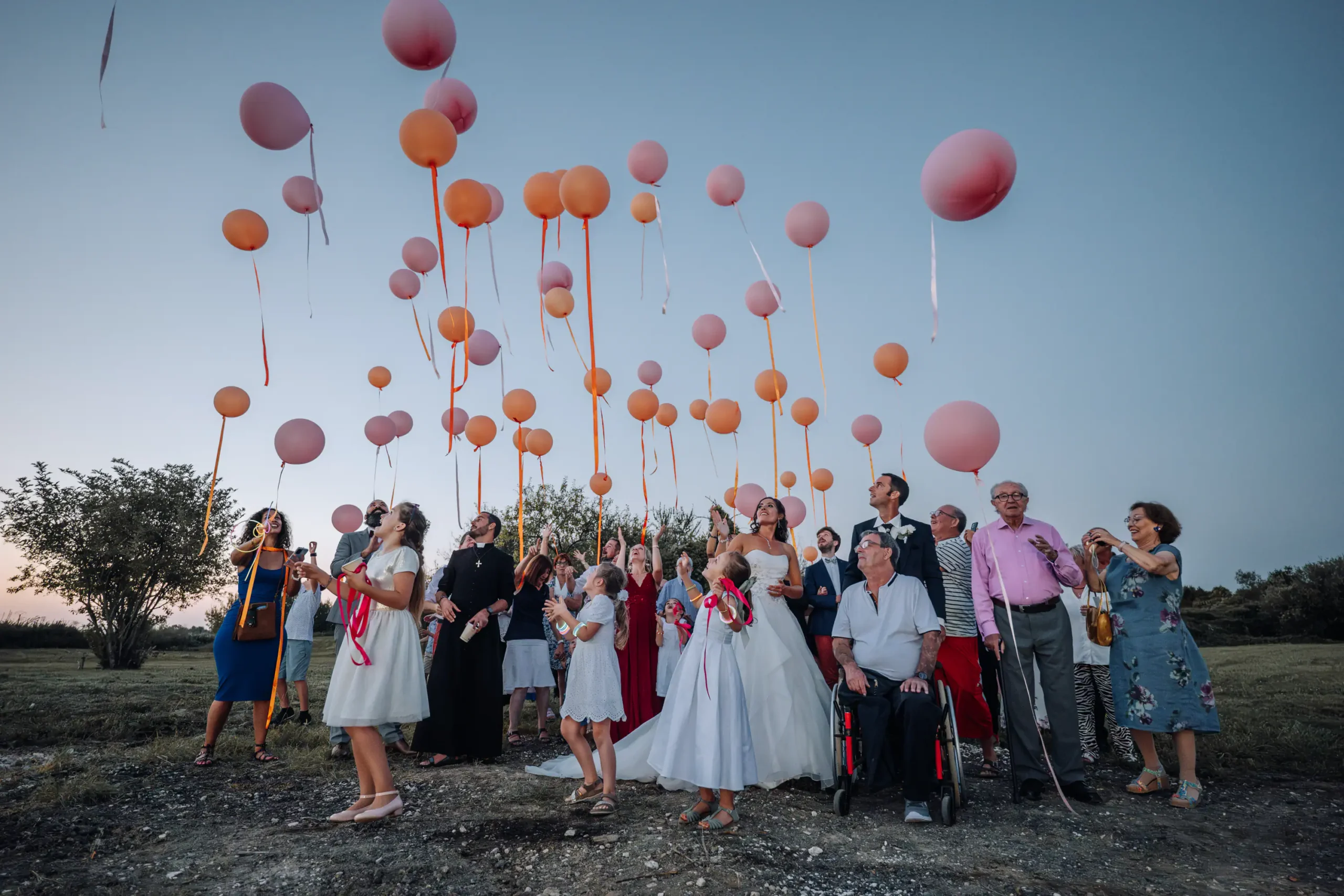 lacher de ballon pour un mariage