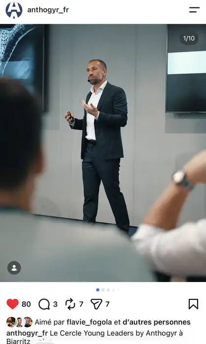 Publication Instagram d’Anthogyr France pendant les conférences