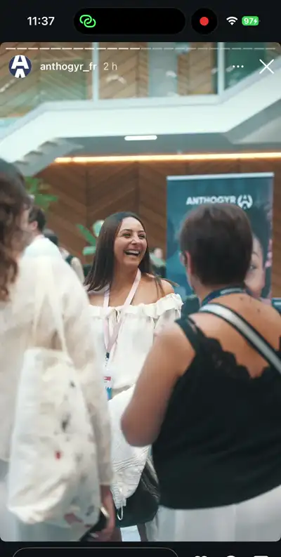 Story Instagram d'Anthogyr France montrant l'accueil des participants au Connecteur à Biarritz