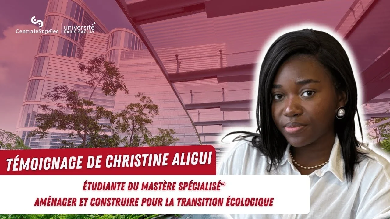 Christine Aligui, étudiante du Mastère Spécialisé Aménager et Construire pour la Transition Écologique, en témoignage