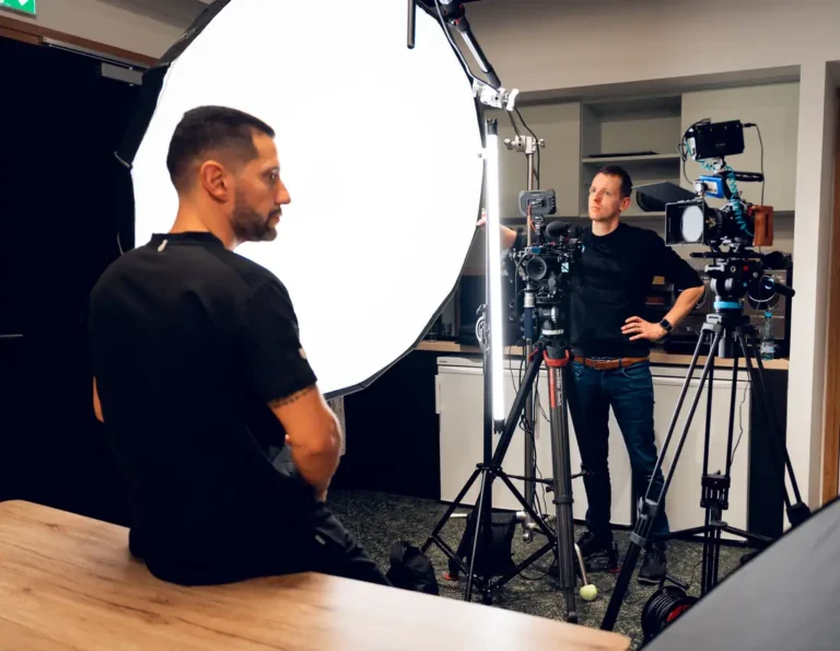 Tournage d’un film corporate : interview de dirigeant en multicaméra