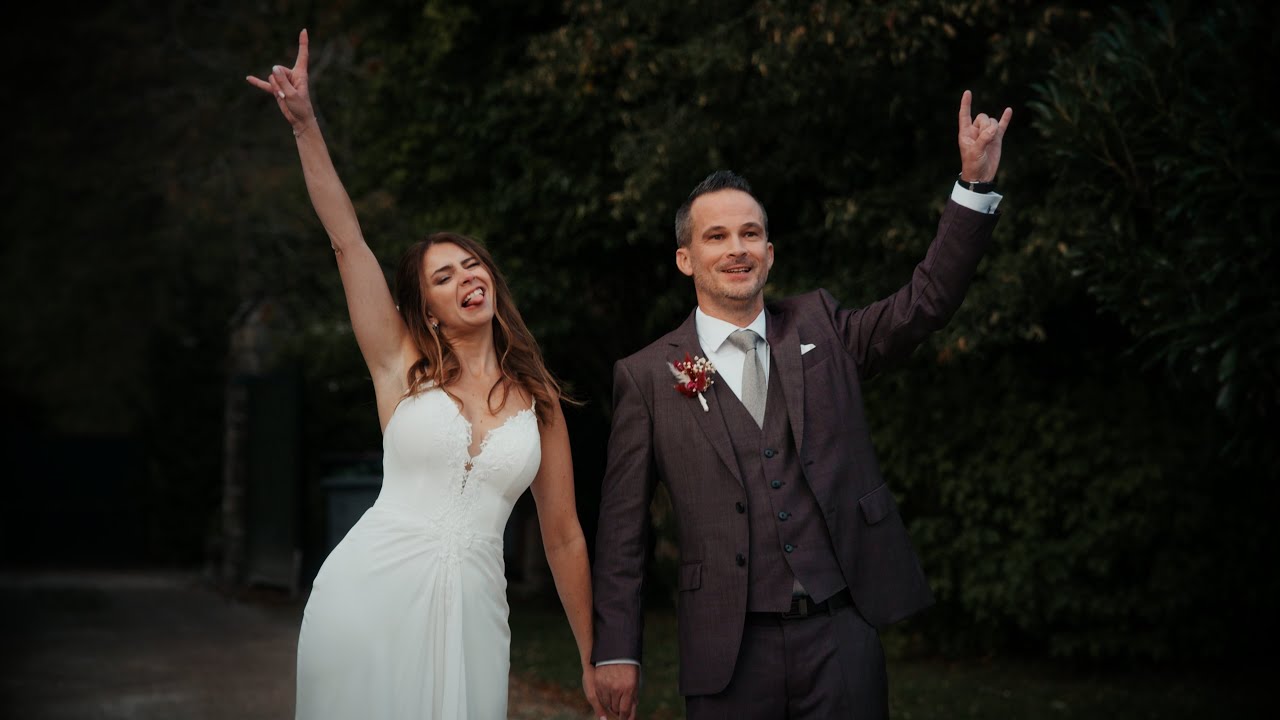 Image extraite du film de mariage d’Aurélie et Sébastien, tourné par Vincent Claire au Manoir de Villefermoy